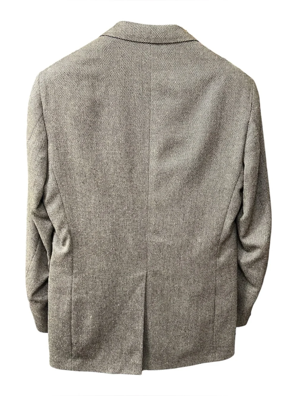 Stafford 40L Brown Houndstooth Sport Coat Wool Silk Blend Blazer USA Tailored